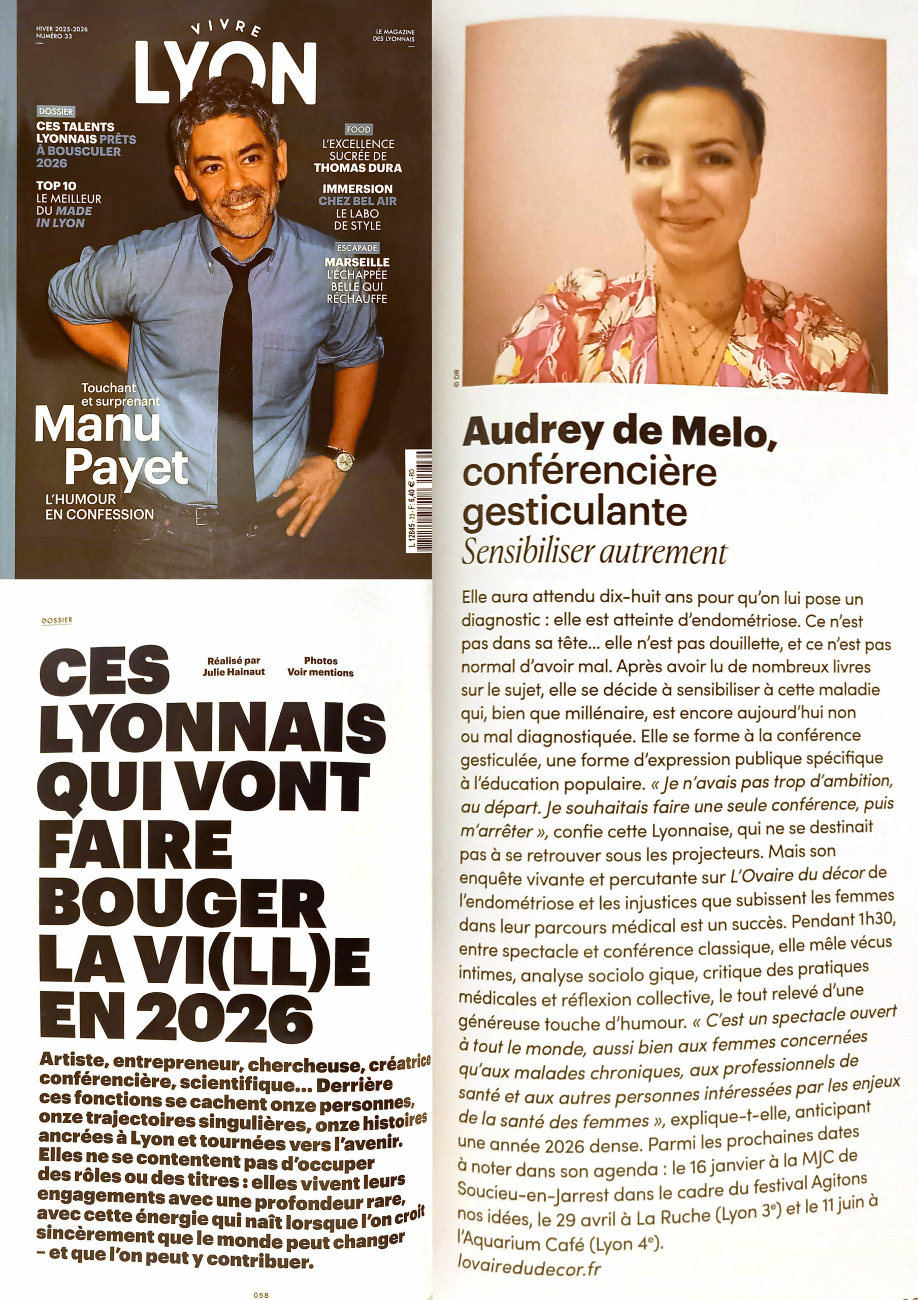 Vivre Lyon 33, dossier réalisé par Julie Hainaut